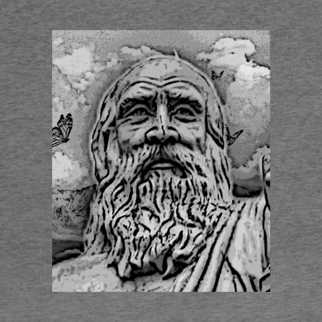 Diogenes Black And White Portrait | Diogenes Artwork by JustLit